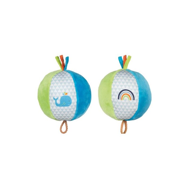 Balle Eveil avec Grelot bleu-vert Goki Ikaipaka jeux & jouets