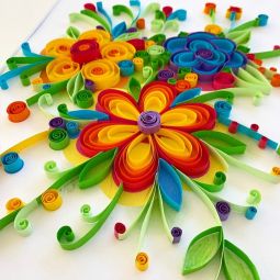 Art & Créations Quilling art Au cœur des fleurs Sentosphere