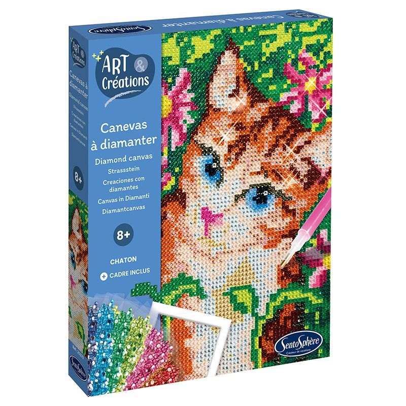 Art & Créations Canevas à diamanter Chaton Sentosphere Ikaipaka