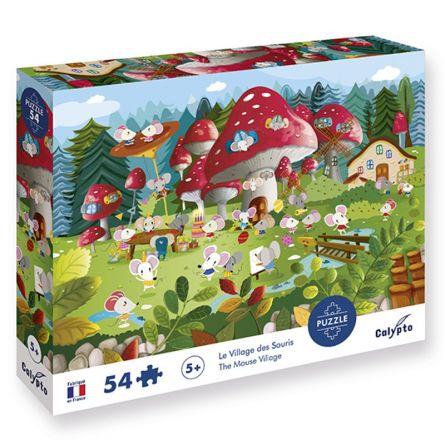 Puzzle 54p Le Village des Souris Sentosphere Ikaipaka jeux &
