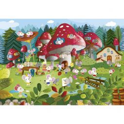 Puzzle 54p Le Village des Souris Sentosphere Ikaipaka jeux &