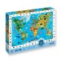 Puzzle 100p Planisphère des Animaux Sentosphere Ikaipaka jeux &