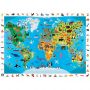 Puzzle 100p Planisphère des Animaux Sentosphere Ikaipaka jeux &