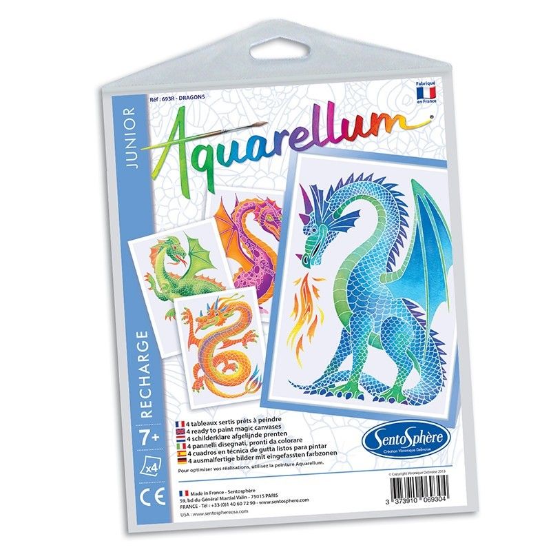 Aquarellum Recharge Junior Dragons Sentosphere Ikaipaka jeux &