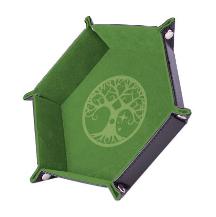 Piste de dés - Yggdrasil Arbre Vert - 19x19cm  Ikaipaka jeux &