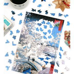 Puzzle Michèle Wilson 250 Le pont à Meguro Hiroshige Puzzle