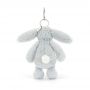 Porte Clefs Bashful silver Bunny Bag Charm Jellycat Jellycat