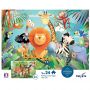 Puzzle 24p X 2 Animaux Sauvages Sentosphere Ikaipaka jeux &