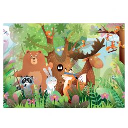 Puzzle 24p X 2 Animaux Sauvages Sentosphere Ikaipaka jeux &