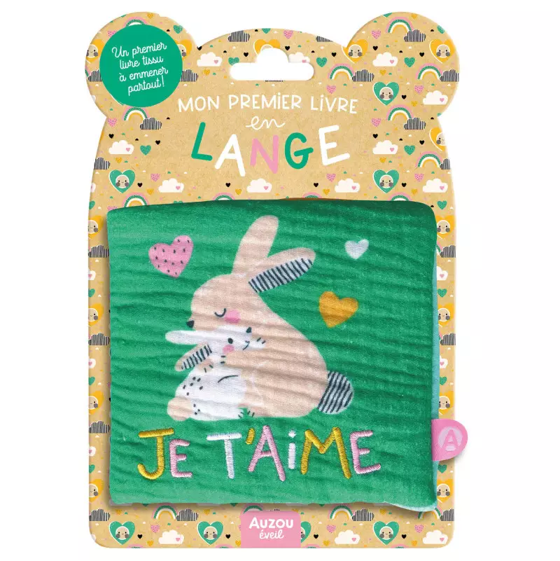 Livre Tissu Lange Je t'aime AUZOU Ikaipaka jeux & jouets Royan