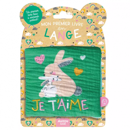Livre Tissu Lange Je t'aime AUZOU Ikaipaka jeux & jouets Royan