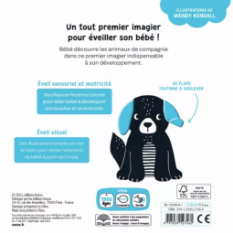 Livre à contrastes Les animaux de compagnie  Ikaipaka jeux &