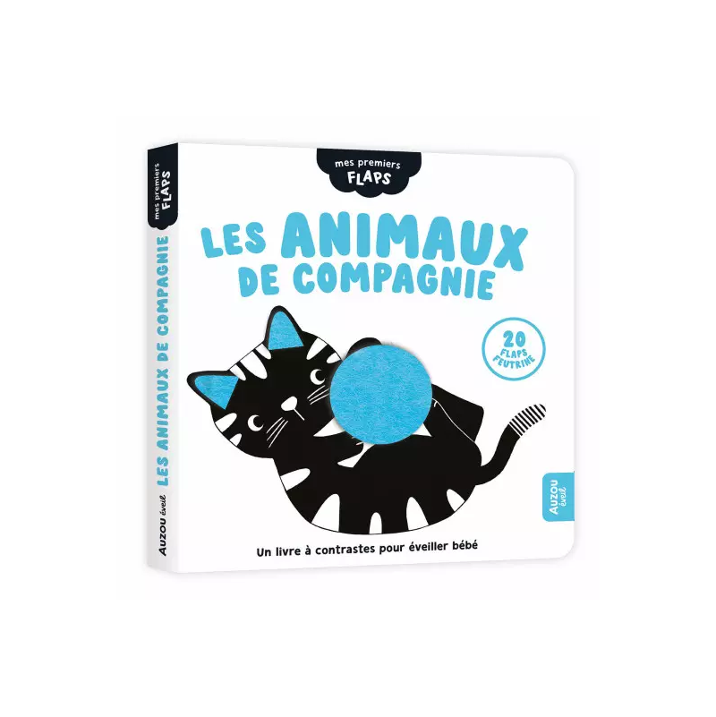 Livre à contrastes Les animaux de compagnie  Ikaipaka jeux &