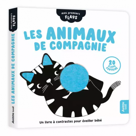 Livre à contrastes Les animaux de compagnie  Ikaipaka jeux &