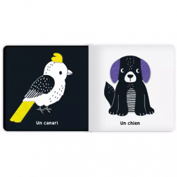 Livre à contrastes Les animaux de compagnie  Ikaipaka jeux &