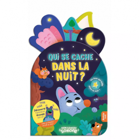 Coucou Sonore Qui se cache dans la nuit? AUZOU Ikaipaka jeux &