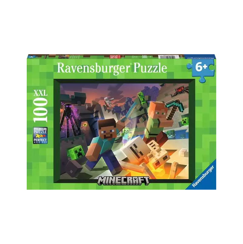 Puzzle 100p XXL Minecraft Ravensburger Ikaipaka jeux & jouets