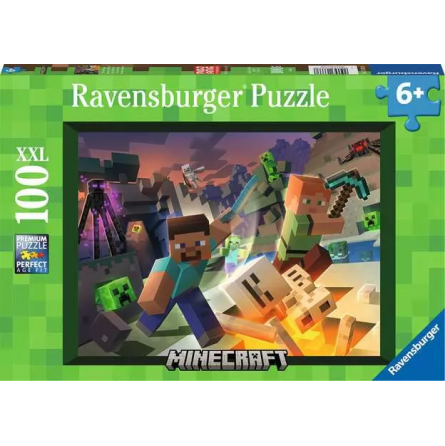 Puzzle 100p XXL Minecraft Ravensburger Ikaipaka jeux & jouets
