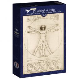 Puzzle 1000p Léonard de Vinci - L'Homme de Vitruve, 1490