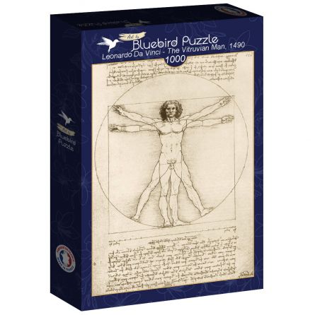 Puzzle 1000p Léonard de Vinci - L'Homme de Vitruve, 1490