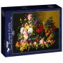 Puzzle 1000p Severin Roesen - Nature morte, fleurs et fruits