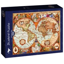 Puzzle 1000p Carte vintage BlueBird Ikaipaka jeux & jouets Royan