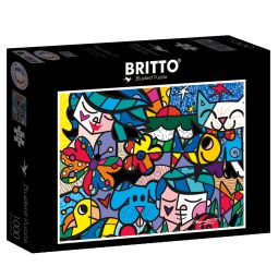 Puzzle 1000p Romero Britto - Jardin Britto BlueBird Ikaipaka