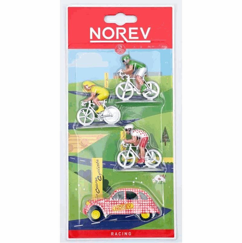 Cycliste + Véhicule 2CV publicitaire  Ikaipaka jeux & jouets