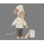 Maïleg Chef Souris avec Marmite et Cuillère Grand Frère Maileg