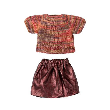 Maïleg Vêtement Blouse trico et Jupe Maman souris Maileg