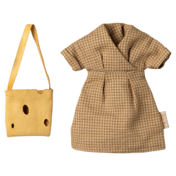 Maïleg vêtement Robe Jaune et Sac Maman Souris Maileg Ikaipaka