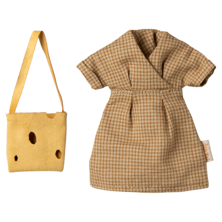 Maïleg vêtement Robe Jaune et Sac Maman Souris Maileg Ikaipaka