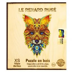 Puzzle bois Renard Rusé Créatif Puzzle Ikaipaka jeux & jouets