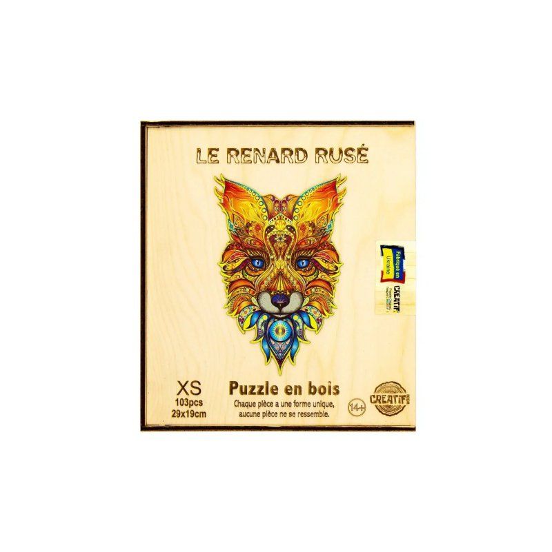 Puzzle bois Renard Rusé Créatif Puzzle Ikaipaka jeux & jouets