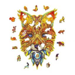 Puzzle bois Renard Rusé Créatif Puzzle Ikaipaka jeux & jouets