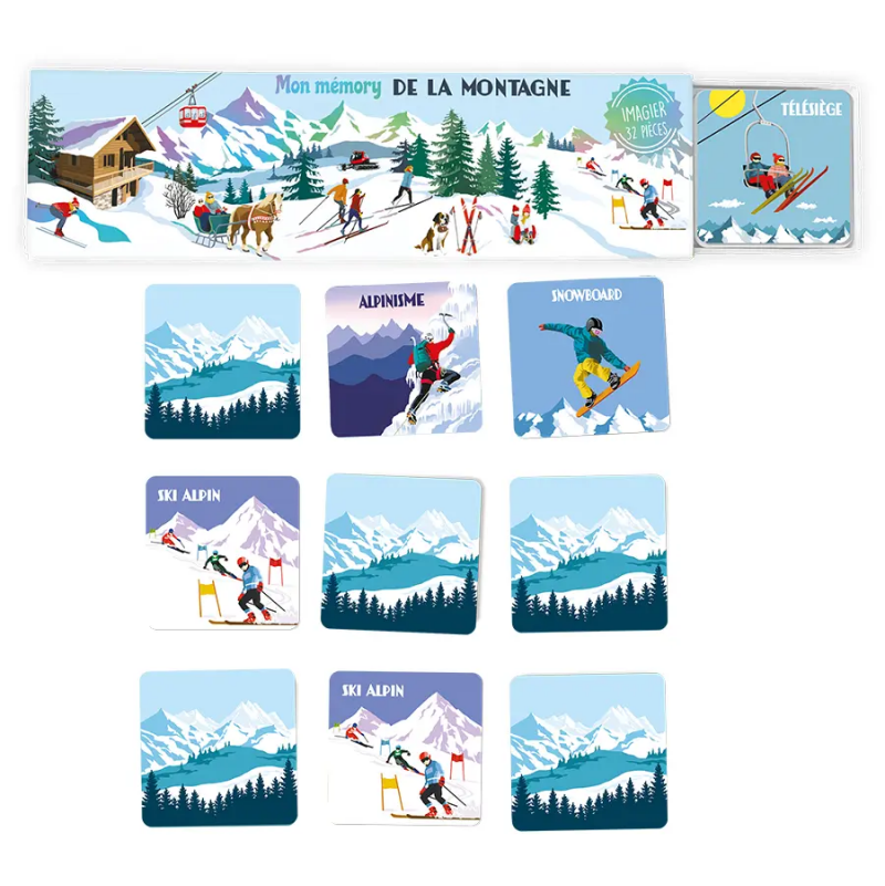 Mémory La Montagne Cartes d'ART Ikaipaka jeux & jouets Royan