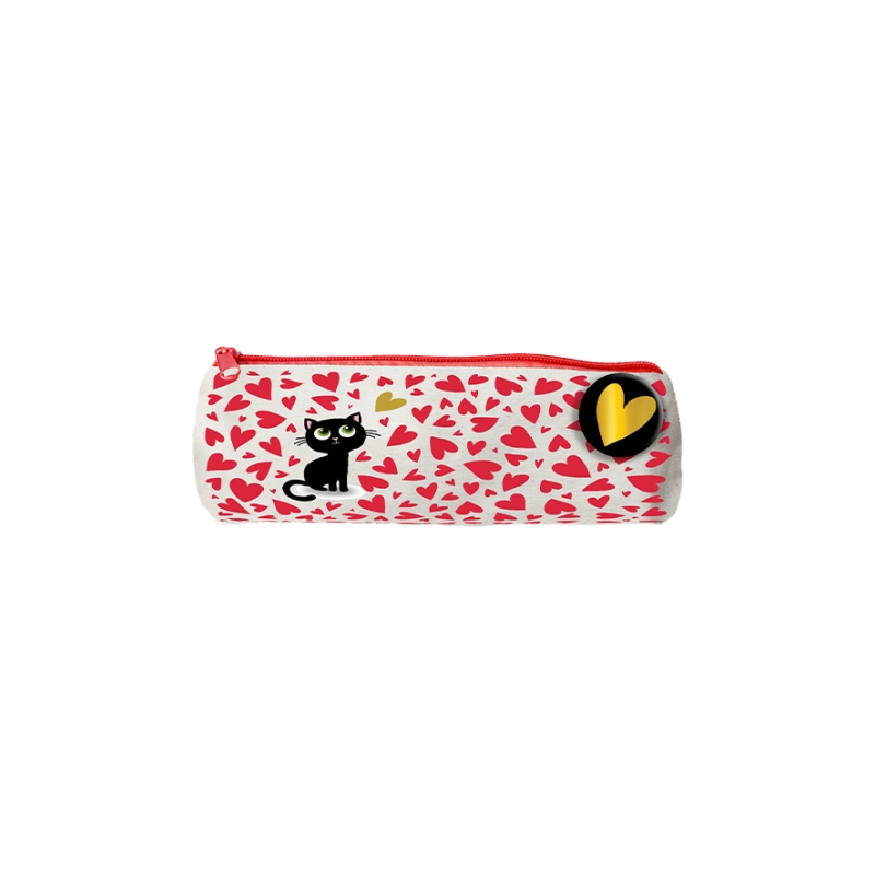 Trousse Ronde Chaton Cœurs Cartes d'ART Ikaipaka jeux & jouets