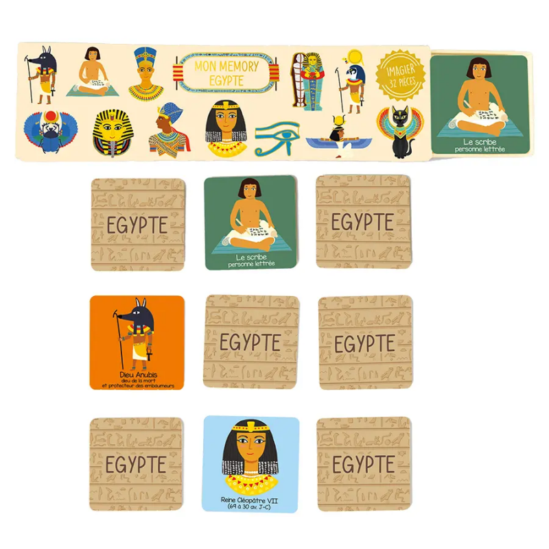 Mémory Egypte Cartes d'ART Ikaipaka jeux & jouets Royan