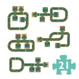 Pop to Play Puzzle Circuit de Voitures Djeco Ikaipaka jeux &