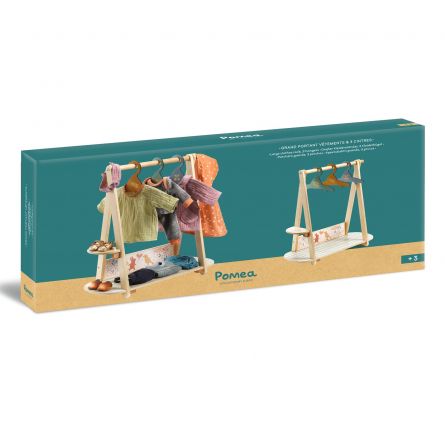 Portant 3 cintres pour tenues Pomea Djeco Ikaipaka jeux &
