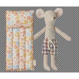 Maïleg Souris Papa avec son matelas gonflable Maileg Ikaipaka