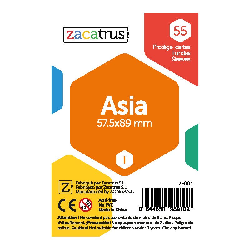 Sleeve Protège-cartes Zacatrus Asia 57.5*89 (par55)  Ikaipaka