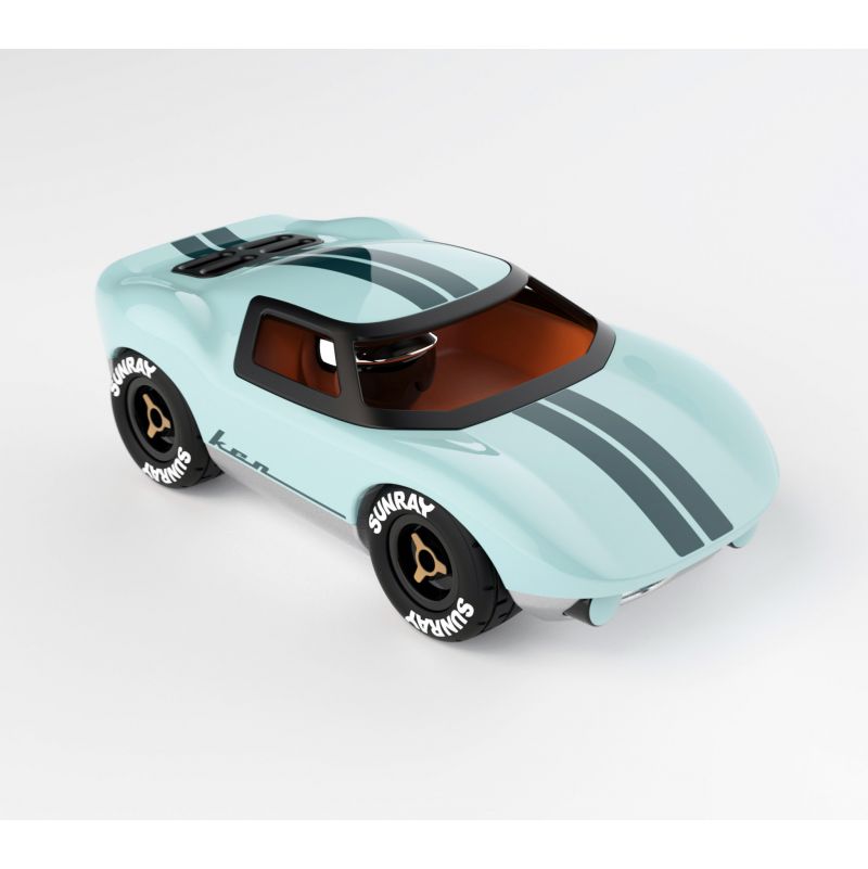 Playforever - Voiture Mini Ken Parton - Bleu/Gris - L.17,40cm