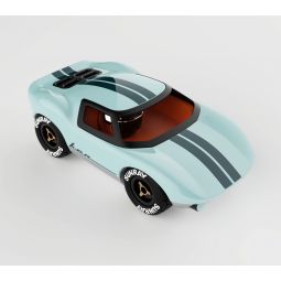 Playforever - Voiture Mini Ken Parton - Bleu/Gris - L.17,40cm