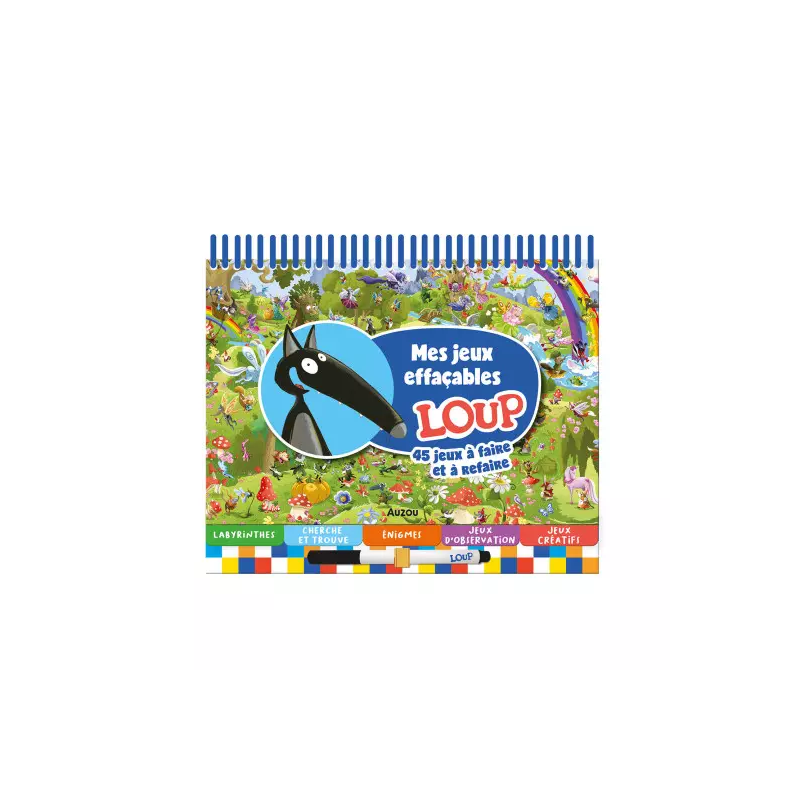 Mes jeux effaçables Loup AUZOU Ikaipaka jeux & jouets Royan