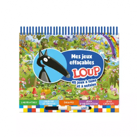 Mes jeux effaçables Loup AUZOU Ikaipaka jeux & jouets Royan