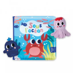 Coffret de bain Sous l'Océan Livre et marionnettes à doigts