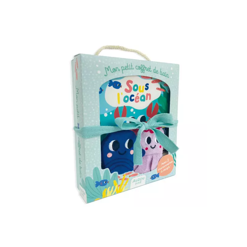 Coffret de bain Sous l'Océan Livre et marionnettes à doigts