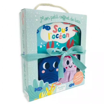 Coffret de bain Sous l'Océan Livre et marionnettes à doigts
