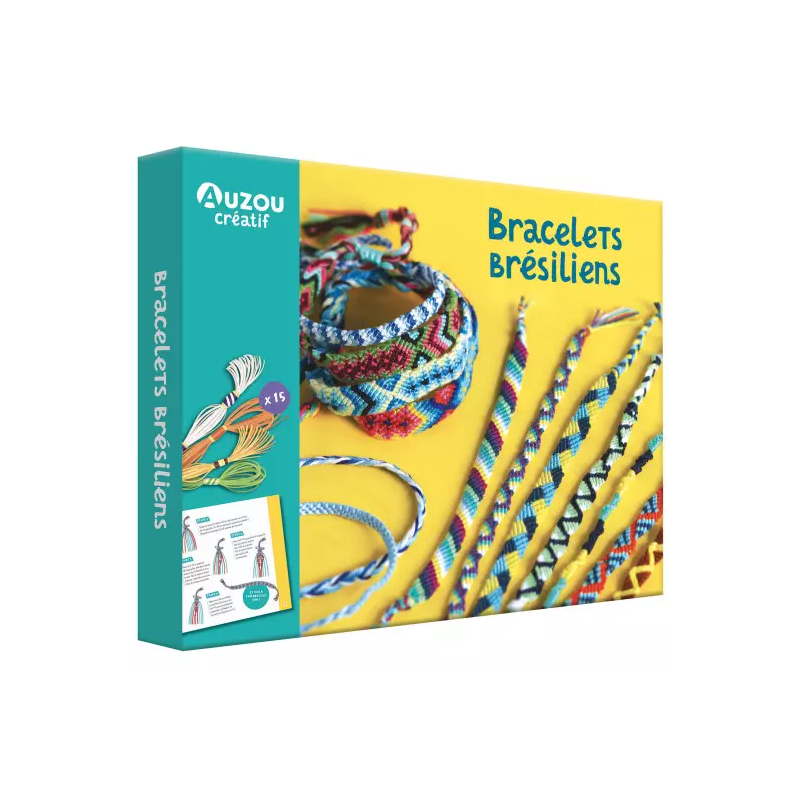 Mon coffret d'artiste Bracelets Brésiliens AUZOU Ikaipaka jeux
